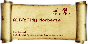 Alföldy Norberta névjegykártya